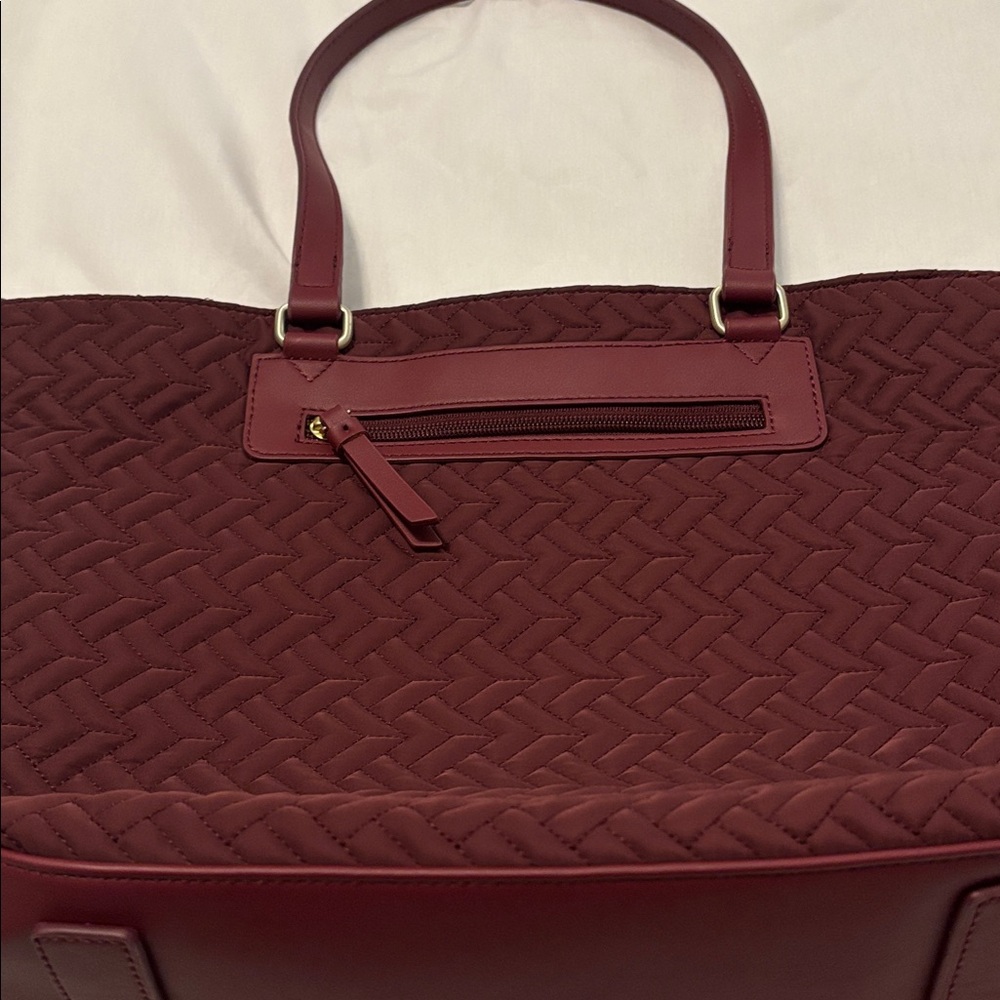 Radley London Barge Walk Medium Zip Top Multiway bag burgundy color shopper tote - Picture 8 of 16